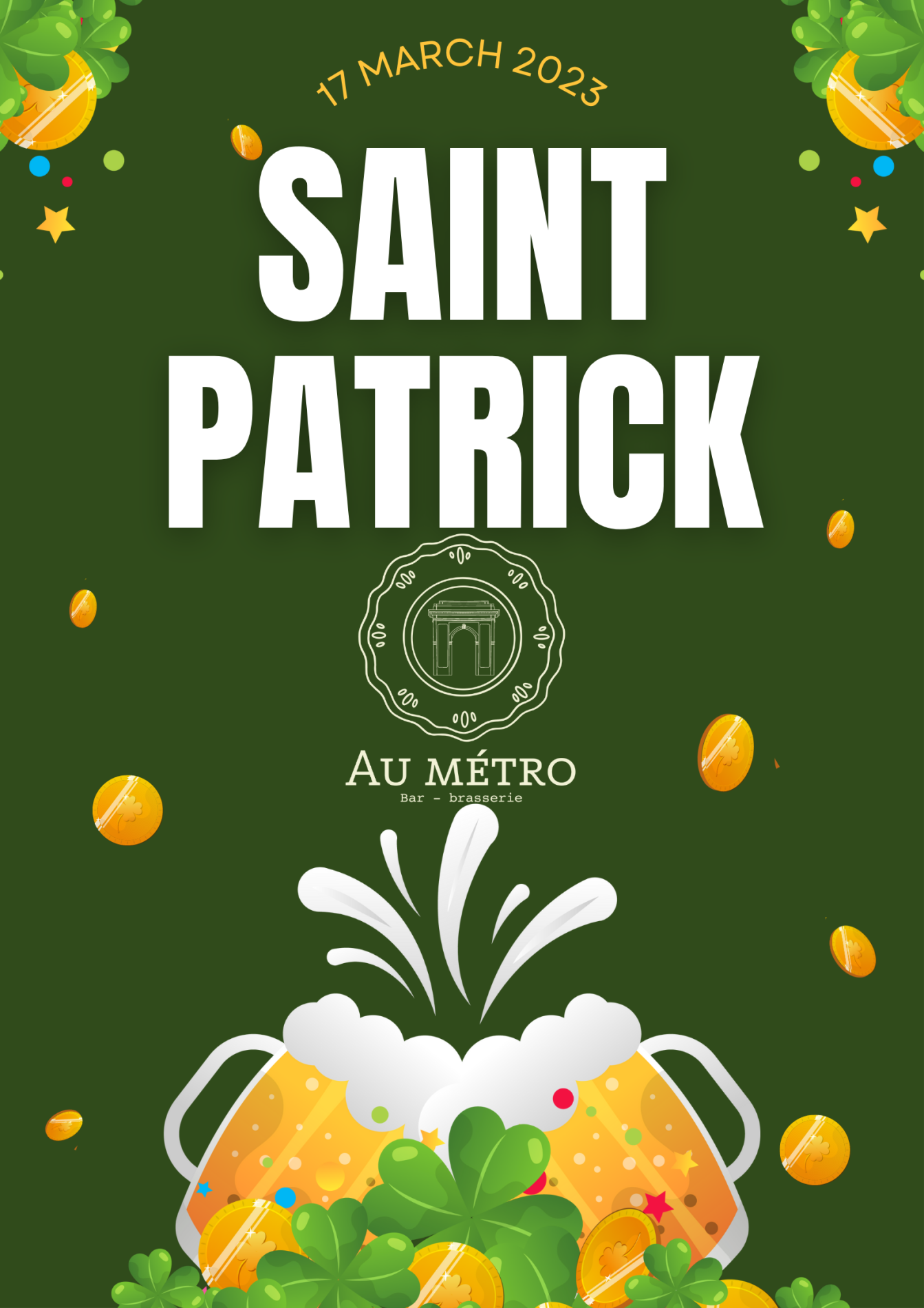 🍀🍺 &Eacute;V&Eacute;NEMENT SP&Eacute;CIAL SAINT PATRICK🍺🍀